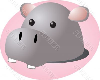 Cartoon hippopotomus