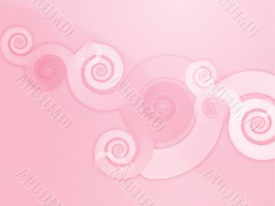 Abstract swirly floral grunge illustration