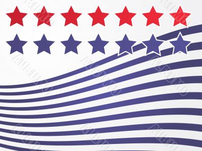 Stars and stripes illustration