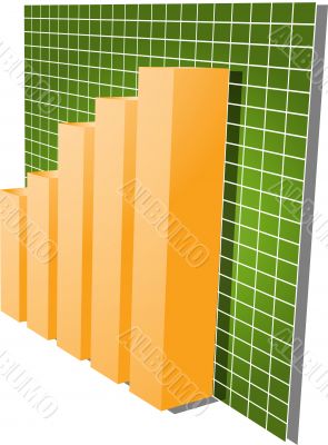 Financial barchart illustration