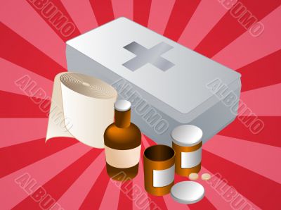 First aid kit illustration