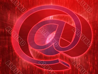 At internet symbol At internet symbol