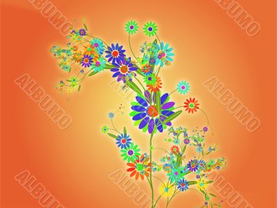 Floral nature themed design illustration