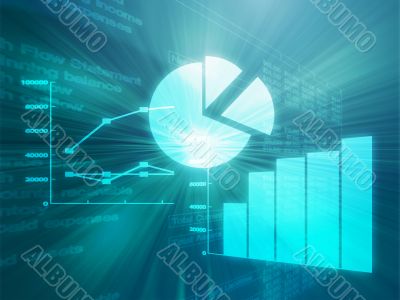 Spreadsheet business charts illustration