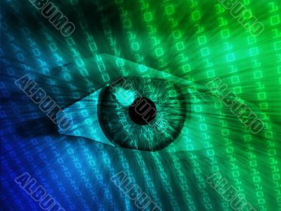 Electronic eye illustration Electronic eye illustration