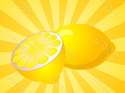 Lemon fruit  illustration