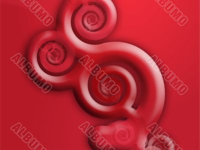 Abstract swirly floral grunge illustration