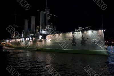 Aurora ship in the night
