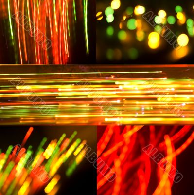 set of abstract new year background