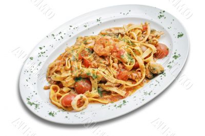 Pasta with shrimps