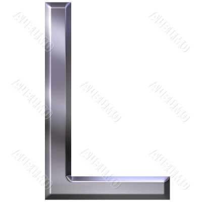 3D Silver Letter L