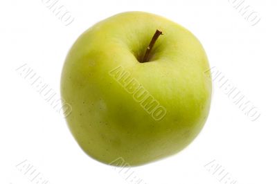 Green delicious apple with reflection Green delicious apple with reflection