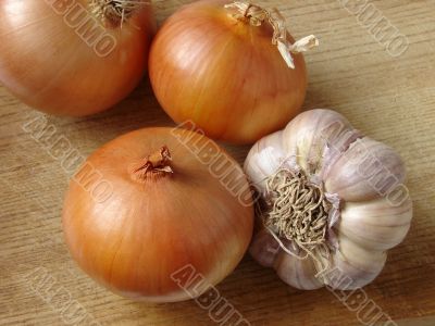 onions and garlic