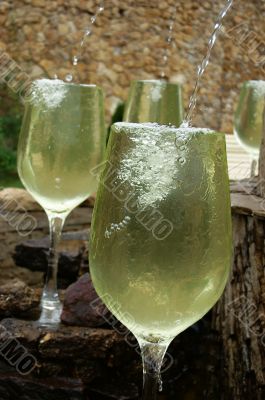 White wine fountain White wine fountain