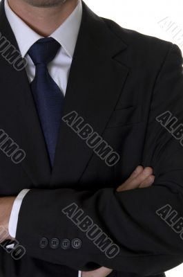 businessman with folded hands