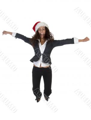 lady enjoying christmas