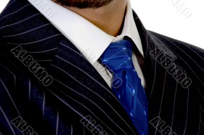 close up of executive`s tie