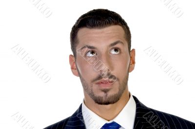 executive looking upward