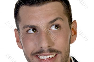 closeup of businessman smiling