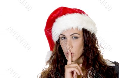 lady making everybody silent