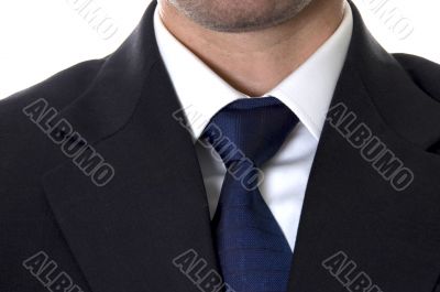 businessman suit with tieknot
