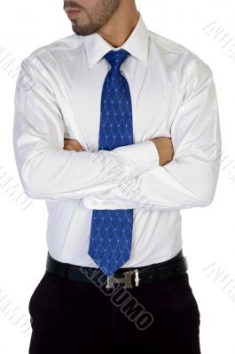 man with folded hands