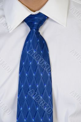 close up of businessman`s tie