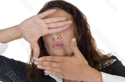 female posing with hands