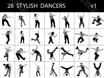 stylish male dancers
