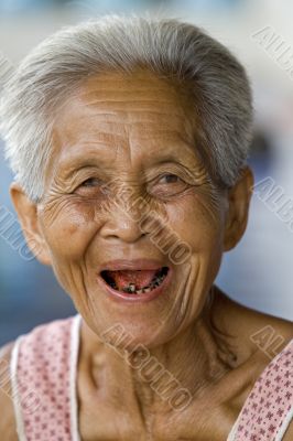 Portrait of an old Asian