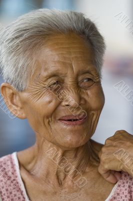 Portrait of an old Asian