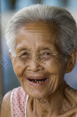 Portrait of an old Asian