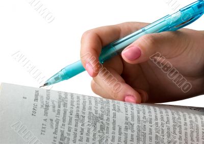 Female hand with a pencil Female hand with a pencil