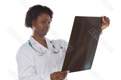 Woman doctor whit radiography