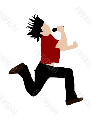 jumping singer