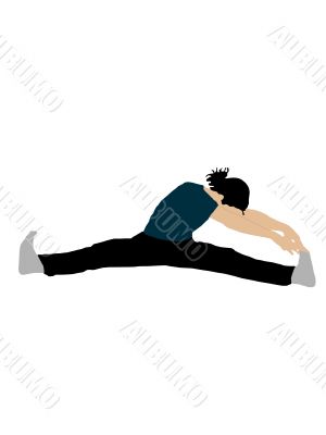 person doing yoga