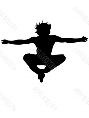 man jumping and dancing