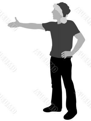 young man offering to shake hand