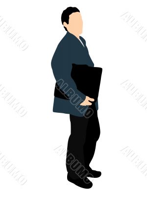 businessman holding his office-bag