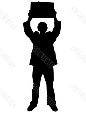 young businessman holding his office-bag