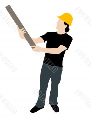 architect looking at blue-prints