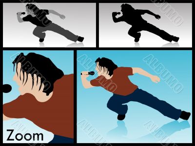 singer with mic in his hand