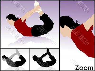 young man doing yoga