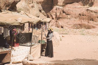 Petra ruins and mountains in Jordan