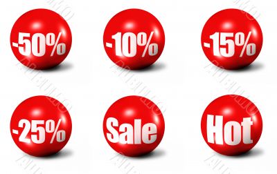 red 3D spheres red 3D spheres