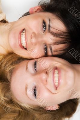 happy young women. happy young women.