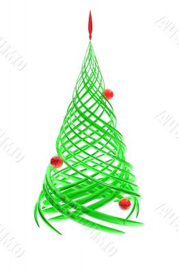 Rendered stylized Christmas pine tree