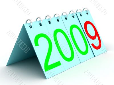 Calendar for 2009. 3D image. Calendar for 2009. 3D image.