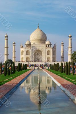 Taj Mahal in reflection