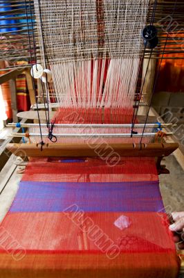 Loom, textiles by hand